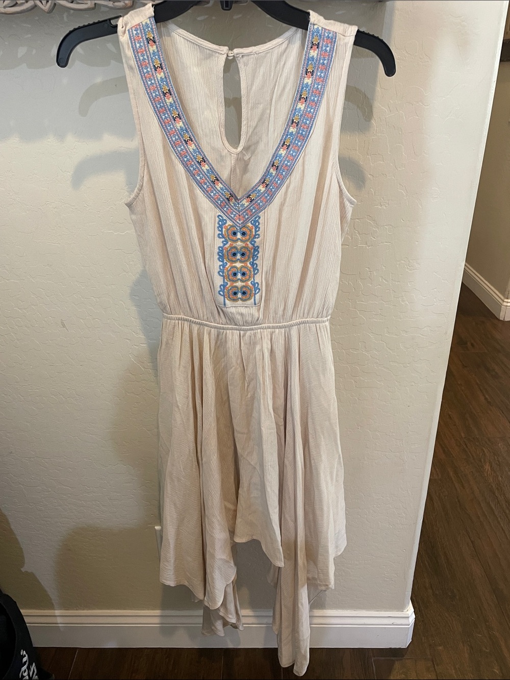 MIAMI Asymmetrical Embroidered V-Neck Dress!